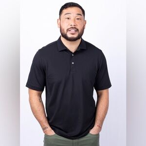 NEW Cutter & Buck Silk Black Polo Shirt‎